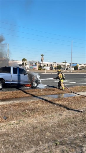 Engine 6 is on scene of a vehicle fire on Commercial Way in front of Aldi. One northbound lane is currently blocked. No injuries reported, all occupants managed to exit the vehicle. | Hernando County Fire Rescue