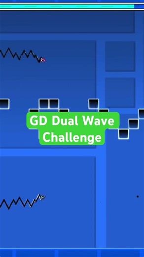GD Dual Wave Challenge | Challenge Levels 2 #geometrydash #gaming #shorts #games #gdlevel