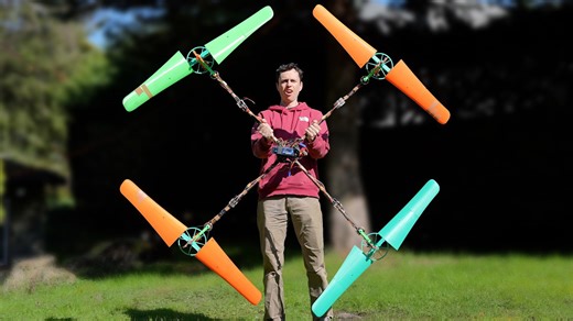 Huge 3D printed variable pitch quadcopter build