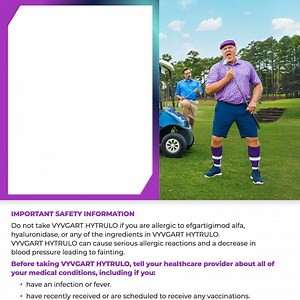 VYVGART Hytrulo is a prescription medicine for adults living with CIDP. Self-inject with the prefilled syringe in ~20-30 seconds—one more reason to consider VYVGART Hytrulo.* Important Safety Information: bit.ly/4ccgpd2 Full Prescribing Information: bit.ly/3p6kZa9 Patient Information: bit.ly/43CB219 Prefilled Syringe Instructions for Use: bit.ly/42rc8QW *Please see Patient Information. Follow appropriate administration steps in the Instructions for Use. Monitor for signs and symptoms of an aller