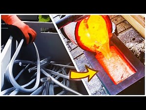 Recycling Scrap Cables Into Huge Shiny Aluminium Bars