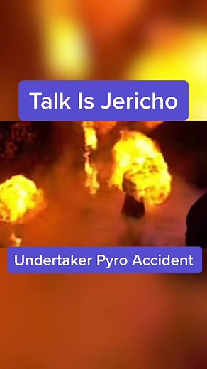 Undertaker Pyro Accident. #fyp #foryoupage #fypシ #wwe #undertaker #chrisjericho #eliminationchamber #pyro #accident #heavyweightchampion #fire #omg