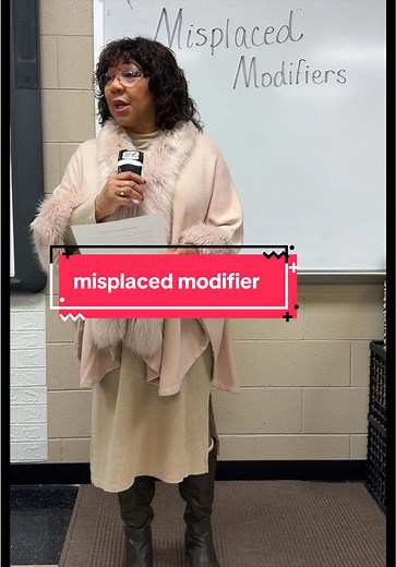 Grammar Rule: Misplaced Modifiers A modifier is a word or phrase that describes another word in a sentence. A misplaced modifier occurs when the modifier is placed too far away from the word it describes. This can make the sentence confusing or unintentionally funny. Correct Rule A modifier should be placed as close as possible to the word it describes. #grammarlesson #commause #tiktoklearningcampaign #learnontiktok #comma