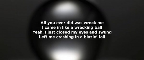 Miley Cyrus - Wrecking Ball (Lyrics)