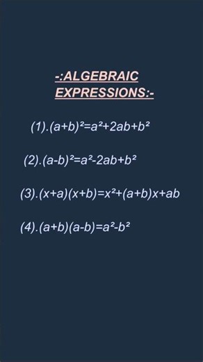 Some easy Algebraic expressions