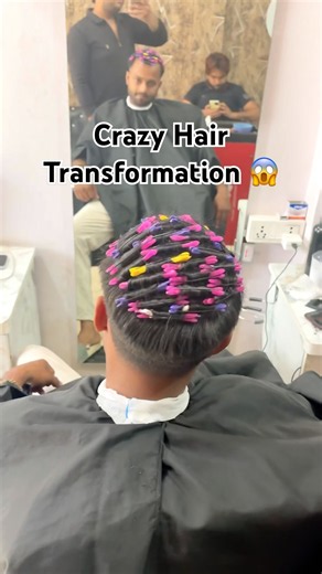 * Crazy Hair Transformation 😱 | Men’s Perm & Curly Hair #Shorts
