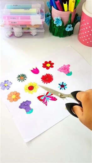 Beautiful 3D Paper Flower Garden 🌸 | Easy DIY Craft #craft #diy #shorts