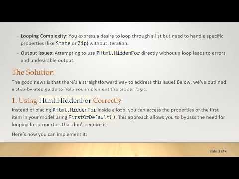 Solving Incorrectly Looping in Razor Views with Lists