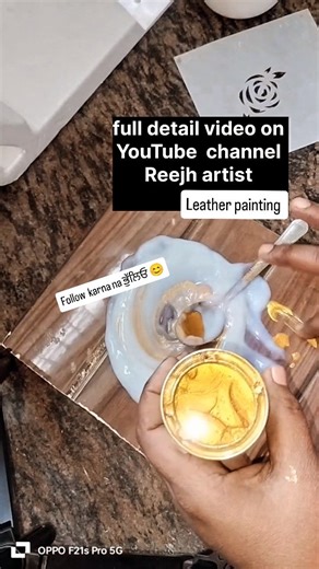 Amandeep kaur kahlon on Instagram: "Leather painting video insta full detail video on contact 9465722180 YouTube#trending#painting#information"