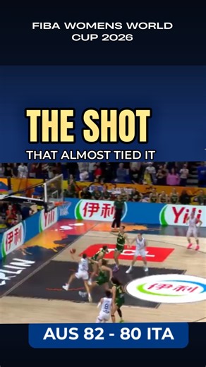 🏀Francesca Pasa's Buzzer-Beater Misses as Italy's 20-Point Comeback Falls Short vs Australia