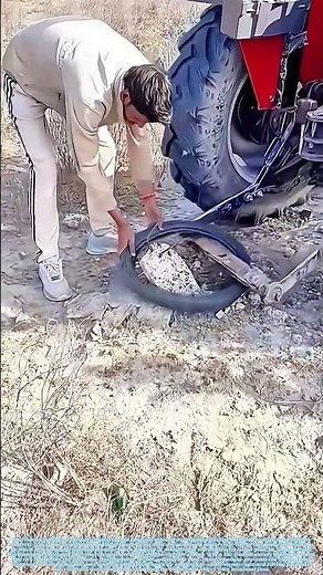 Leveraging Rubber: How a Tractor and a Tire Wrestle a Concrete Post