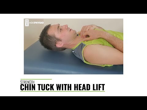 Chin Tuck with Head Lift - Deep Neck Flexor Exercise