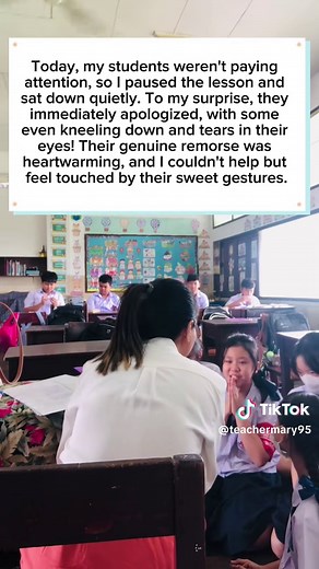 They made my day ❤️ I was angry but then I felt so touched by their sweet gestures 🥰#teacher #teachersoftiktok #teacherlife #teachertok #teachersbelike #fypage #knowledge #education #teacherstudent #teachingonline #teachingontiktok #letslearn #learnontiktok #primaryteacher #happy #thaistudents #ထိုင်းရောက်ရွှေမြန်မာ #ရောက်ချင်တဲ့နေရာရောက်👌 #asianstyle #thailand