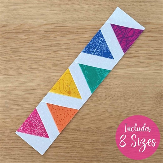 Floating Triangle Strips for Quilt Borders, Foundation Paper Piecing, 8 Template Sizes - Etsy