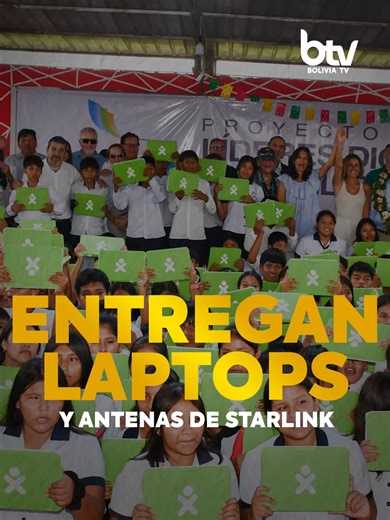 Entregan laptops y Starlink en colegios de Bolivia