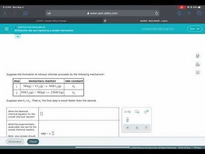 ALEKS: Writing the rate law implied by a simple mechanism