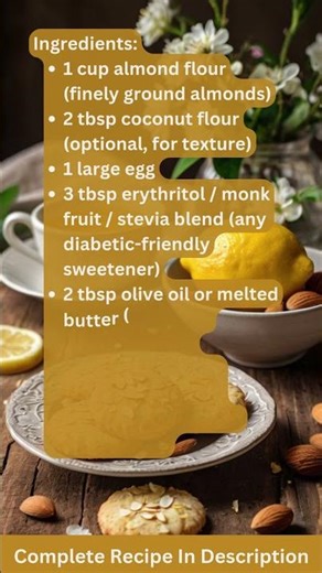 Lemon Almond Biscuits Recipe for Diabetics