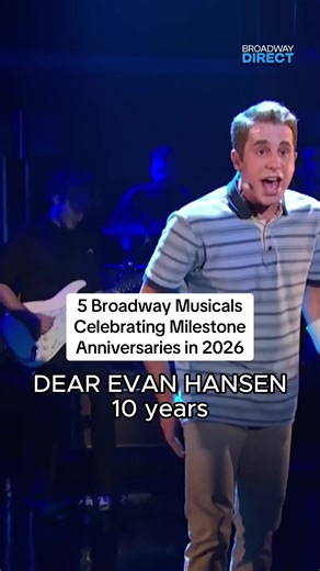 Link in bio for all 26 musicals! From Dear Evan Hansen to Spring Awakening to Dreamgirls, you might be surprised to find out how long it’s been since these musicals opened on Broadway! Check out these shows that are celebrating major anniversaries in 2026. #Broadway #DearEvanHansen #SpringAwakening #Dreamgirls