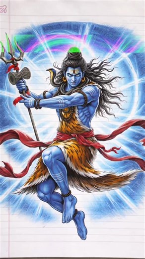 Shiva Drawing Step by Step 🔱 | Easy Lord Shiva Sketch with Color | Mahadev Art