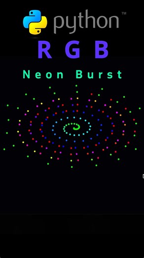 Neon RGB Burst Animation Using Python 🌈✨