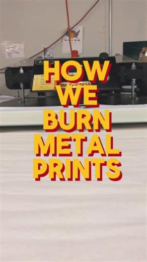 We use the dye-sublimation process, where the image is first printed onto a transfer paper with "dye" inks and then "sublimated" into the aluminum sheet with heat and pressure. 💪 #dyesublimation #heattransfer #metalprints #customprints | Artbeat Studios