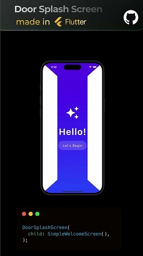 A splash that opens like a door in Flutter