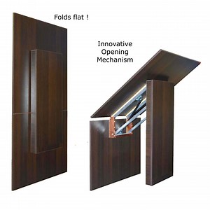 Wall Mounted Folding Table With Patented Mechanism – Space Saving Wooden Desk, Compact Collapsible Table, Smart Fold Down Wall Desk - Etsy UK