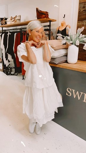 3.1K views · 49 reactions | We are so excited to show you the divine Amelie Tutu Slip Dress available in short and long, (Kay wearing the short). Amelie is a three layered tutu slip made with cotton twill, cotton organdy and cotton gauze raw hem skirt. Wear her on her own or add the equally divine Luna Top available in Black and cream. She is made from medium weight linen and is a box cut, the perfect layering piece. #sweetcharlottestudio | Sweet Charlotte Studio | Facebook