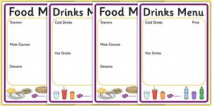 Indian Menu Writing Frame