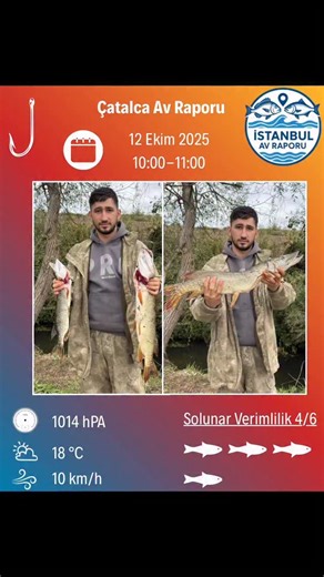 İstanbul Av Raporu (Osman Şahin Aksoy) | 📌 Çatalca Av Raporu 📅 Tarih & Saat: 12 Ekim 2025, 10:00 – 11:00 📍 Mera: İstanbul – Çatalca Göleti 🎯 Hedef: Turna (2 adet, biri trofe boy... | Instagram