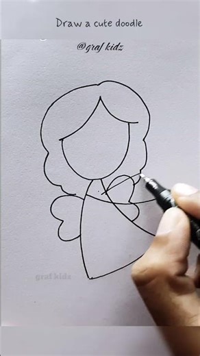 Draw a cute angel #shorts