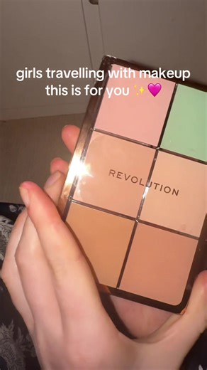 no more clutter from loads of bottles and pots of different makeup! this is so handy for trailing or keeping in your car when you need a touch up! and the shades are stunning! everything pallete multipurpose base makeup pallete curve case revolution #traveltips #declutter #makeuppallet #tiktokmademebuyit #travelmakeup