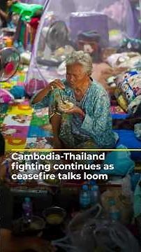 Cambodia-Thailand fighting continues as ceasefire talks loom | AJ #shorts
