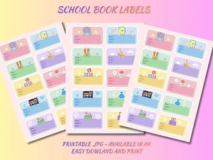 Kids Book Labels Printable, Cute School Name Tags, Editable Student Name Stickers, Classroom Labels, Instant Download - Etsy UK