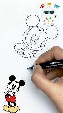How to Draw Mickey Mouse | Quick & Easy Tutorial for Beginners (Must-Watch!) #shorts