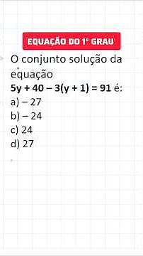 The solution set of the equation 5y+40-3(y+1)=91 is: