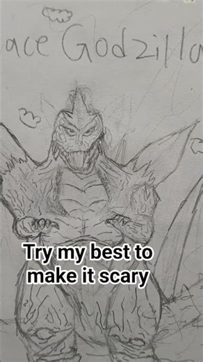 Space Godzilla (1994) sketch. #drawing #godzilla