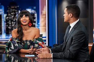 Jameela Jamil is going to Hell, but Trevor is getting into Heaven as his mom’s plus-one. Extended interview: http://bit.ly/31HRvxm | The Daily Show