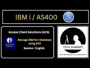 Managing DB2 database using ACS | access client solutions | as400 tutorial for beginners english