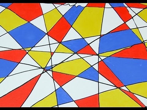 Art Lesson: How to Paint an Abstract Painting - For Kids