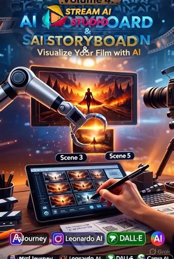 Volume 4: AI Storyboard & Scene Creation #streamaistudio #aishorts #aifilmmaking #aiart #filmmaking