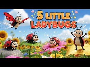 5 Little Ladybugs | Fun & Educational Song for Kids | Super Kids Songs