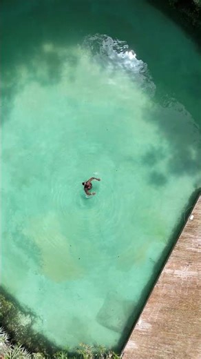 Deep into the Cenote Blue Lagoon