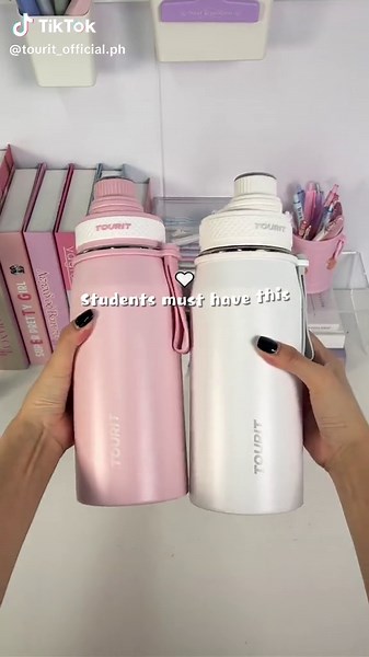 Students must have this💖🤍#tourit #tumbler #tourittumbler #fyp #waterbottle #bottle #flask #touritflask