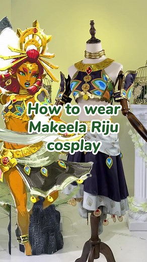 The tutorial of Riju from #zeldatotk You can watch this video after u receive this cosplay 😆 #miccostumes #riju #zelda #cosplay #gamegirl #gamecosplay #makeelariju
