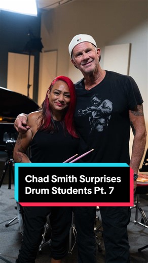 Chad Smith Surprises Drum Students Pt. 7. What happens when Chad Smith becomes a substitute drum teacher? We followed the Red Hot Chili Peppers drummer into a @longandmcquade classroom to see him take over for a day. Watch Chad teach lessons, share tips, and drop the kind of drumming wisdom only a rock star can deliver. Plus, catch the hilarious moments, student reactions, and behind-the-scenes shenanigans you won’t see anywhere else. If you love Chad’s drumming, check out his NEW Drumeo course,