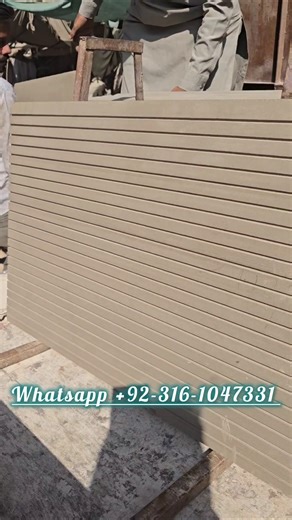 Linear Groove Silbata Marble Wall Cladding | Modern Elevation & Facade Design #wpcwallpanels