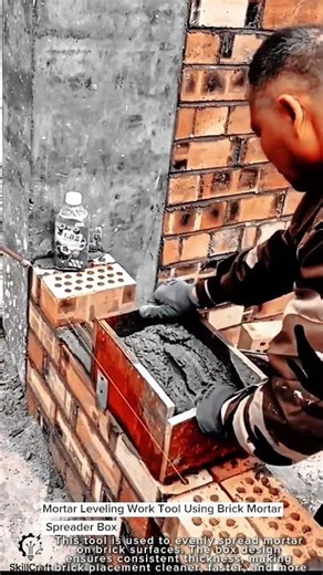 Mortar Leveling Work Tool Using Brick Mortar Spreader Box #worktool