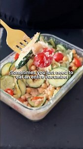 5-minute “entire cucumber” salad #fatloss #mealprep #shorts