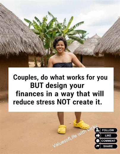 Couples are splitting bcos of money! WHY? A great financial / money management structure in a home - means that: -You are Together, Not Entangled -You have Shared Goals & Freedom -There is Clarity Without Control -There is Unity With Autonomy -There is Partnership, Not Policing -There is Trust With Boundaries -You are Aligned but Still Independent -Teamwork Meets Freedom This write up is about; having independence inside a strong & stable marriage. | Valuesoflife with Vicky